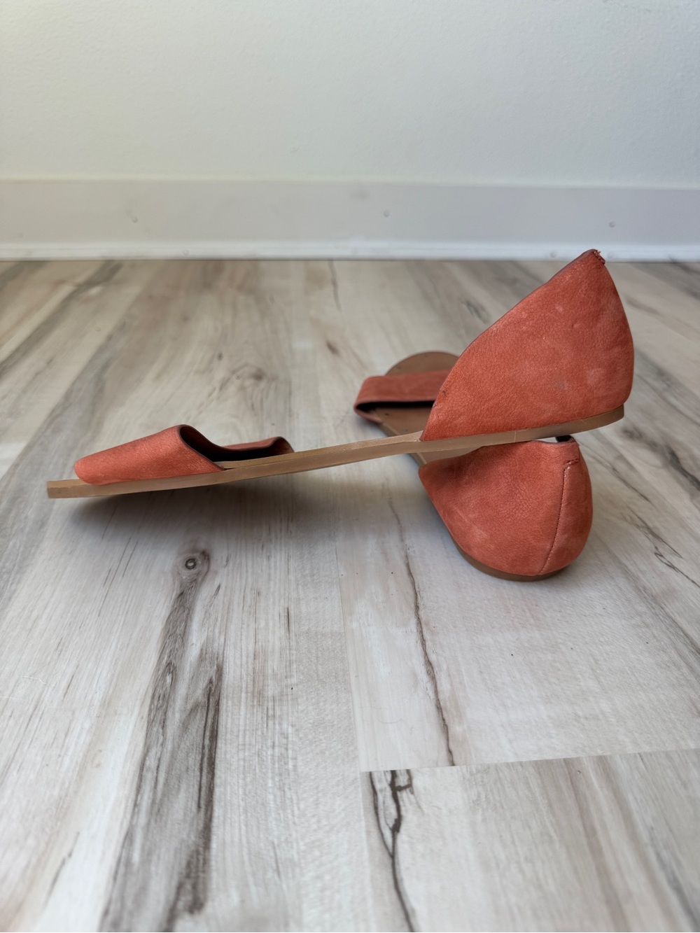 Madewell Thea D’Orsay Orange Leather Slide Sandals - 9 - Picture 5 of 7